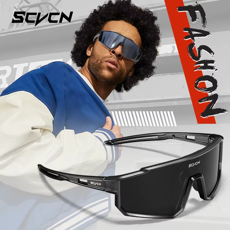 SCVCN Sportsonnenbrille, Unisex, Vollrand, Kunststoff - Bild 2