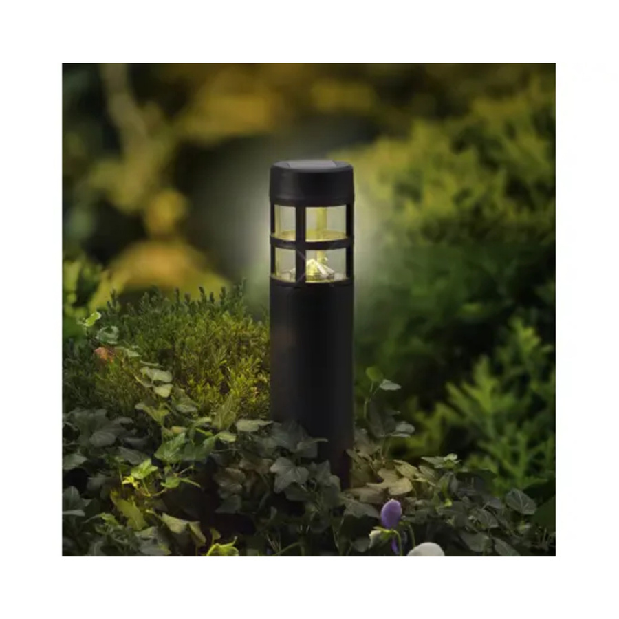 LUMINEO Solarleuchte Gartenstecker Schwarz mit warmweißem Licht für Garten und Terrasse - Bild 2