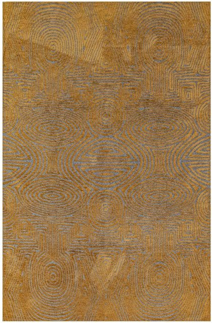 Lola&Moi Teppich Gold Stone in Gold, Orange und Gelb, B/T: 140 x 200 cm - Bild 1