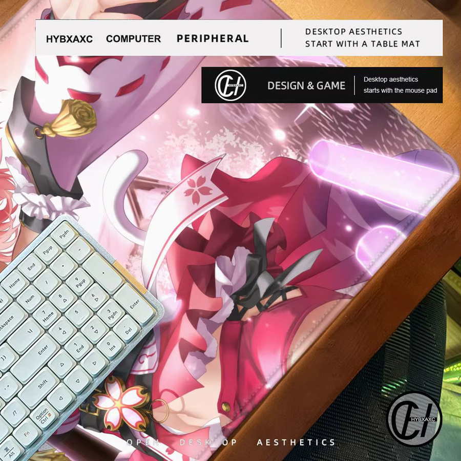HYBXAXC Hololive Sakura Miko Mauspad, rutschfestes Gaming-Mauspad für PC und Laptop, mehrfarbig - Bild 4