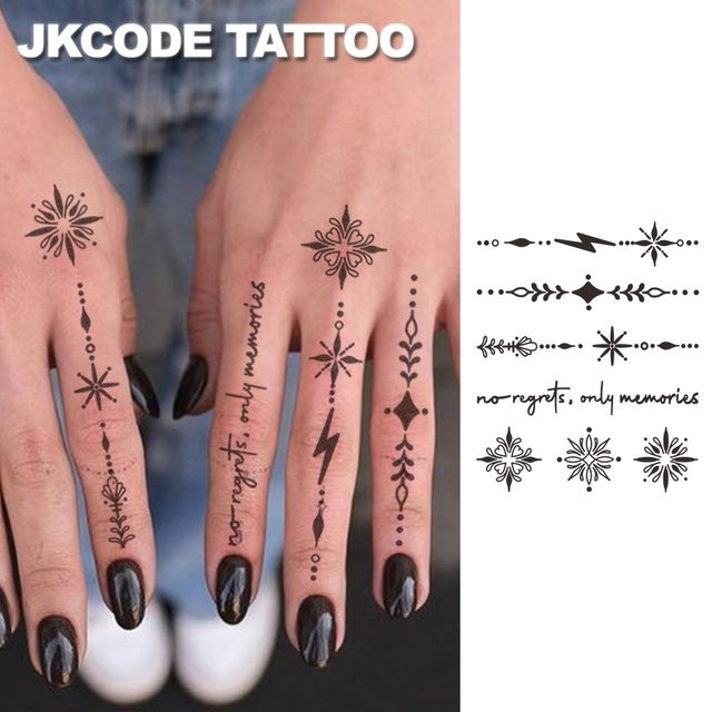 JKCODE TATTOO Mehndi Design Ramadan Semipermanente Tattoos - Bild 1
