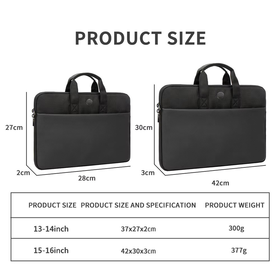 ValueWin Laptoptasche für MacBook Pro 14 und 16 Zoll, Tragbare Laptop-Hülle mit Tasche, Schwarz - Bild 2