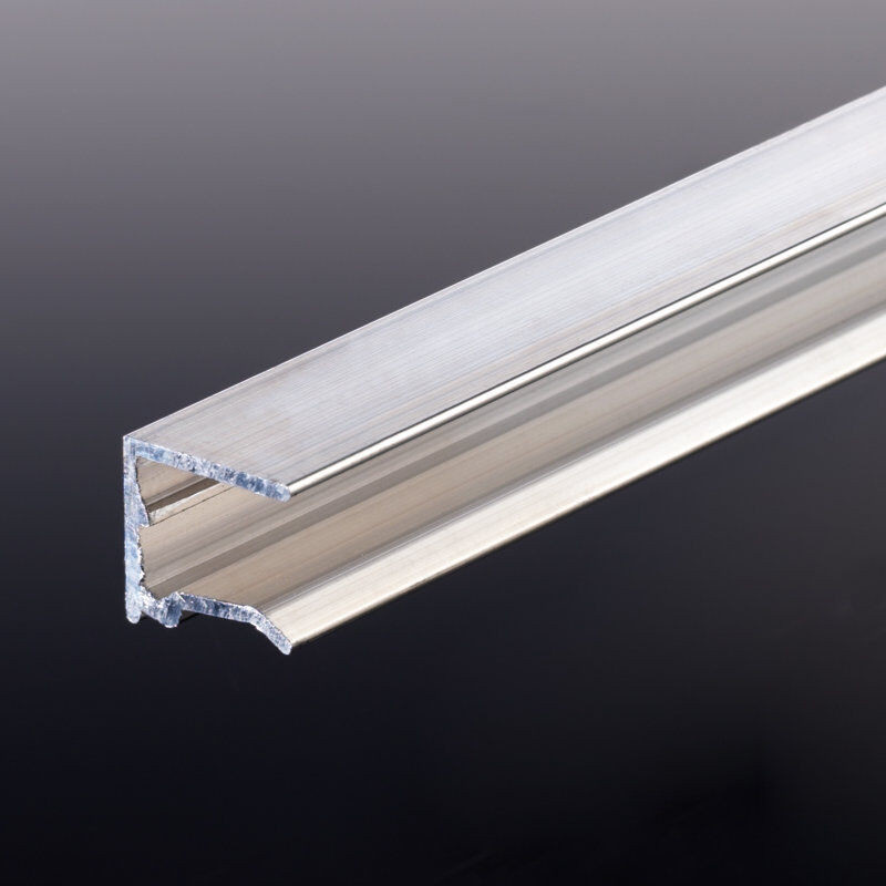 Alu Abschlussprofil T&J in Silber für 10 mm Plattenstärke, pressblank - Bild 1