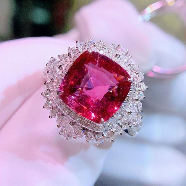 YIRAN Jewelry Ring, Messing, Schwarz, Zirkonia, Damen - Bild 1