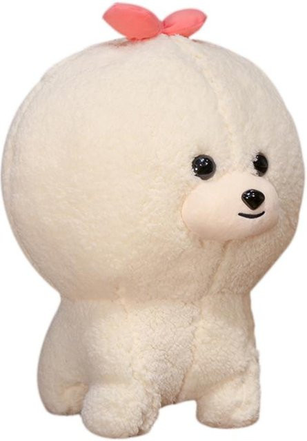 Yiran Health & Beauty Bichon Frisé Plüschtier, Weiß/Beige, 40cm - Bild 1