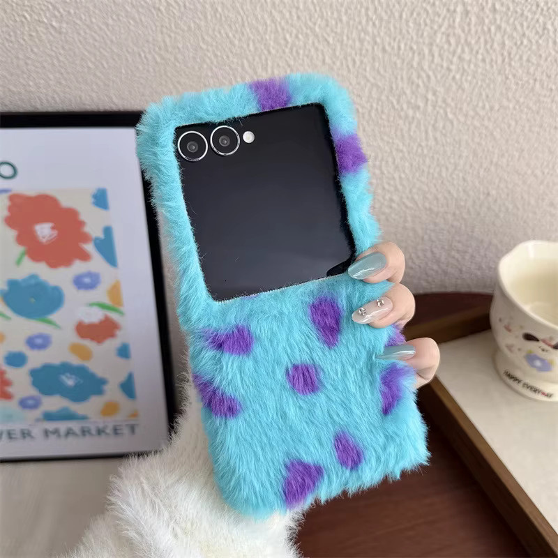 Flauschige Plüsch-Handyhülle mit Schlaufe für Samsung Galaxy Z Flip und Z Fold Modelle in Multicolour, stoßfeste Schutzhülle - Bild 2