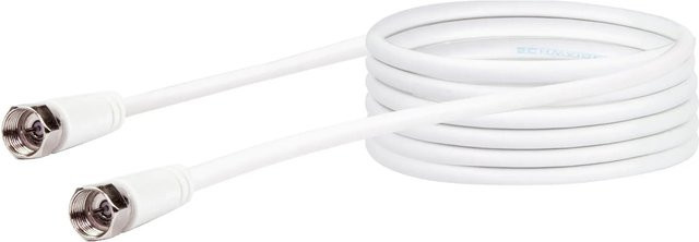 Schwaiger SAT Anschlusskabel KVCHQ75 Weiß 7,5 m mit 90 dB Dämpfung und F-Stecker - Bild 1