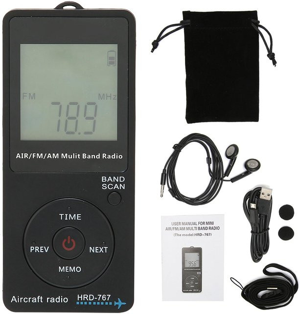 Honor Electronics Tragbares FM Radio mit automatischer Abschaltung und 3,5 mm Kopfhöreranschluss in Orange und Schwarz - Bild 1