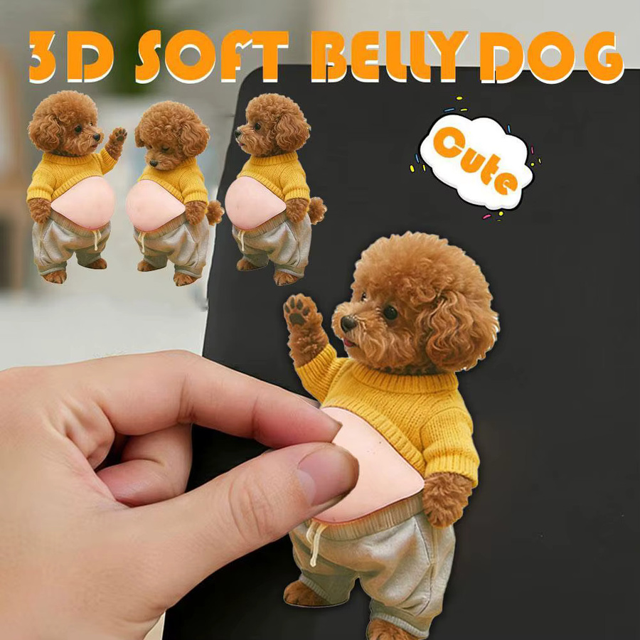 3D-Pudel Handyhüllen-Aufkleber als weiches Dekompressionsspielzeug zur Stressbewältigung in Braun und Multicolour für iPhone, Samsung und Huawei - Bild 4