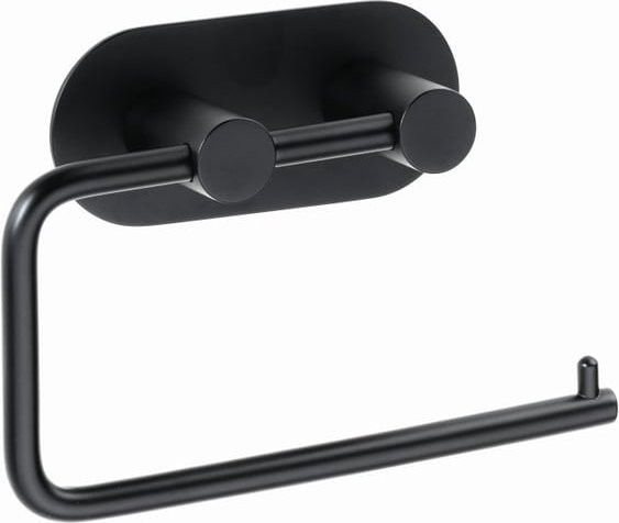 Brillantbad BEASY Toilettenpapierhalter aus Edelstahl in Schwarz zur Selbstklebung, B/H/T: 4,2 x 14,5 x 10,0 cm - Bild 1