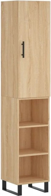 vidaXL Highboard Sonoma-Eiche, Farbe Braun, B/T/H: 34,5 x 34 x 180 cm - Bild 1