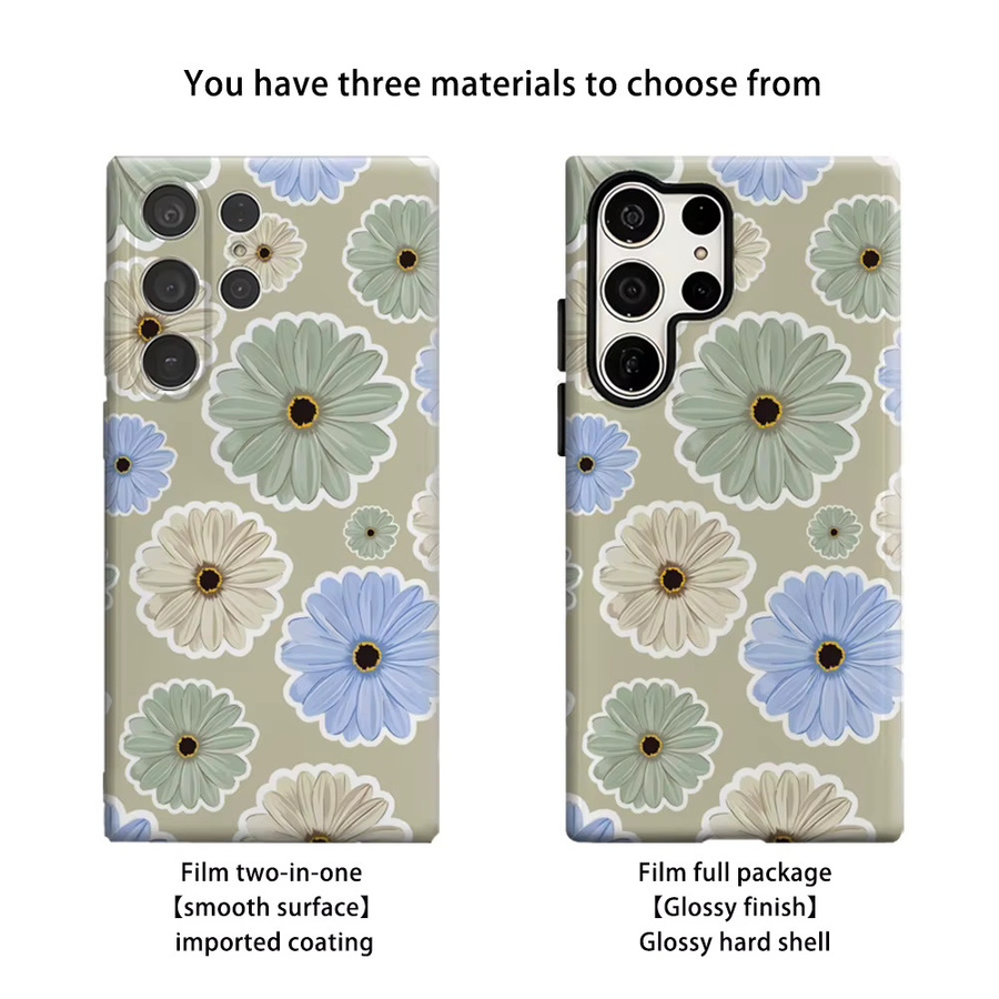 Stoßfeste Samsung Galaxy Handyhülle mit Pastell-Gänseblümchen-Design in Multicolour für Galaxy S25 Ultra, S24, S23 Ultra und S23 Plus - Bild 2