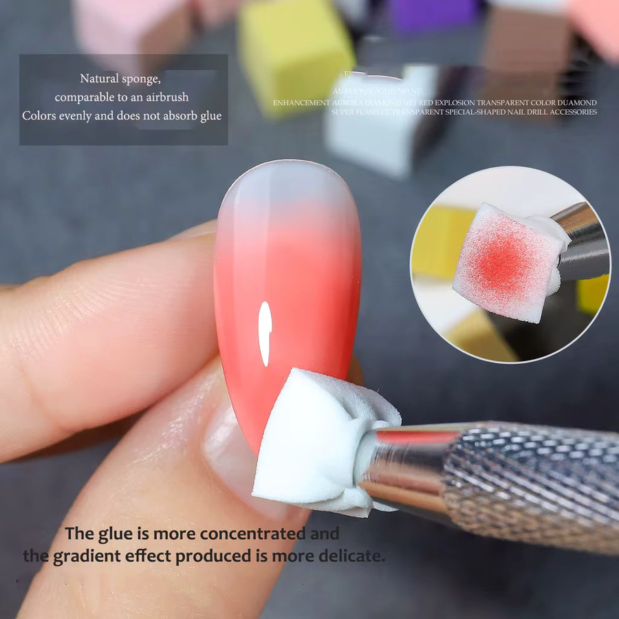 Nibiru DU Nagel Schwamm für Gradient Nail Art, 50 Stück, Unisex - Bild 4