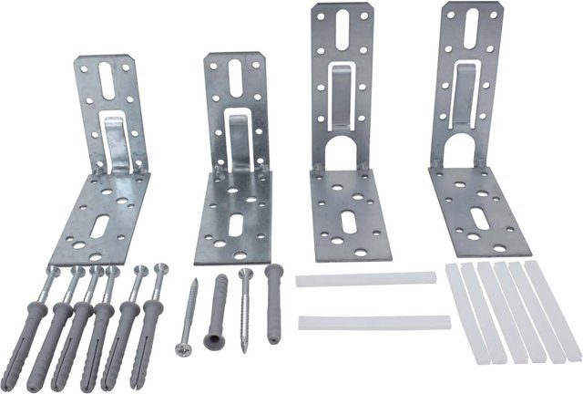 Protektor Türpfostensteckwinkelset für Profile UA/CW 50 aus verzinktem Stahl in Silber - Bild 1