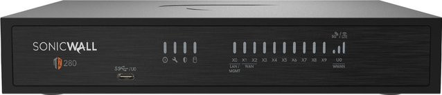 SonicWall TZ280 Gen 8 High Availability Firewall in Schwarz mit 8x 1GbE und 2x 1G SFP sowie 2.5 Gbps Firewall Throughput - Bild 1