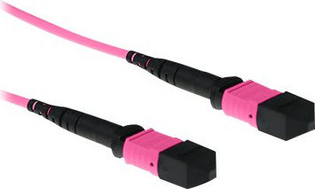 ACT Multimode OM4 Glasfaser-Patchkabel mit MTP-Buchsen, 50/125 µm, Polarity A, Farbe: Pink, Länge: 3 m - Bild 1