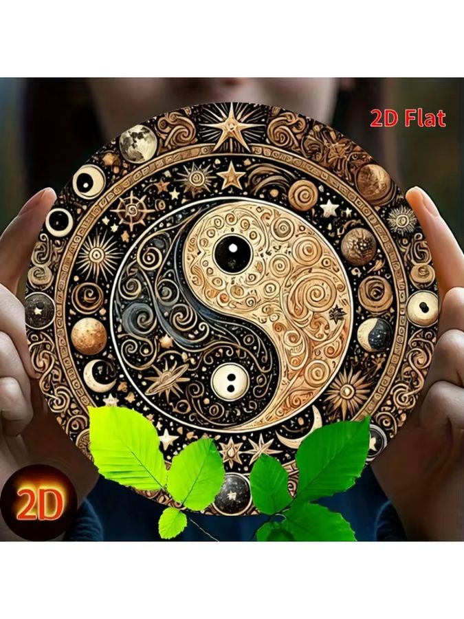 HELLOYOUNG Yin Yang Feng Shui Metallschild als Hängedekoration für Innen- und Außenbereich - Bild 6