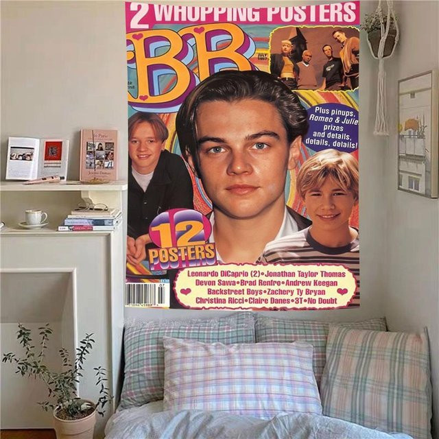 Bieber Leo Star Wandteppich von JMG Household Supplies, abstrakte Wandkunst in Multicolour, Breite: 60 cm, Höhe: 90 cm - Bild 1