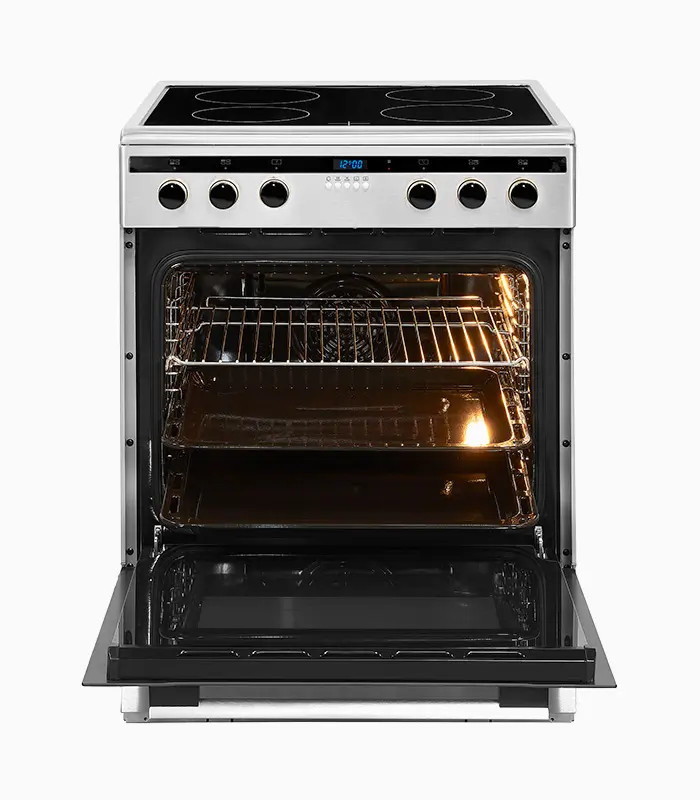 Exquisit Induktions-Standherd EHI 60-3.1 Inox in Silber mit 65 l Backofenvolumen - Bild 5