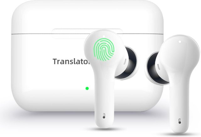 Wooask M6 Übersetzer-Ohrhörer in Weiß mit bidirektionaler Echtzeit-Übersetzung für 144 Sprachen und Offline-Funktion als In-Ear Kopfhörer - Bild 1