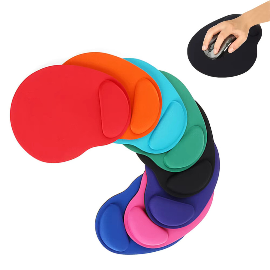 Buntes und weiches Mauspad mit rutschfester Handgelenkstütze für PC und Laptop in Blau und Multicolour - Bild 2