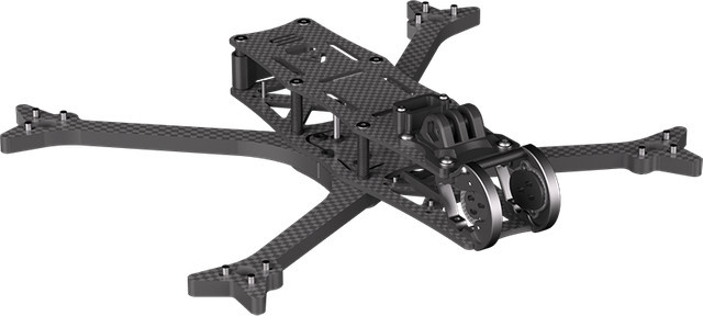 IFLIGHT AOS 6 V5.1 FPV-Rahmenkit in Schwarz mit 6 mm Armabstand, kompatibel mit DJI O4 Pro Air Unit, DJI O3 Air Unit, Vista HD-System und BLITZ mini 1.6W VTX - Bild 1