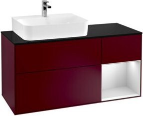 V&B Waschtischunterschrank Finion in Blau lackiert, B/T/H: 120 x 50,1 x 50,1 cm - Bild 1