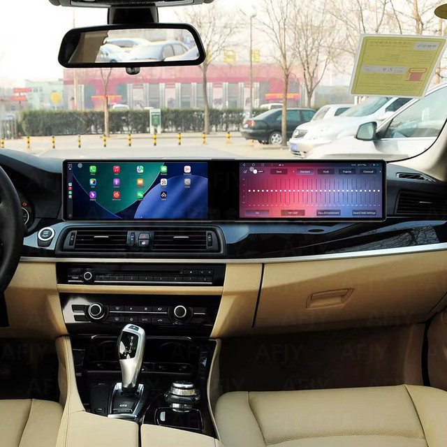 YANFU Dual 12,3 Zoll Android 13 Multimedia Radio mit CarPlay und GPS für BMW 5er F10 F11 X5 X6 NBT 2011-2017 in Schwarz - Bild 1