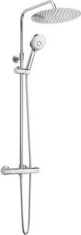 WELLWATER Duschsystem Canola mit 3 Strahlarten, Farbe: Silber/Chrom, Höhe: 120 cm, Breite: 37 cm, Tiefe: 3,7 cm - Bild 1