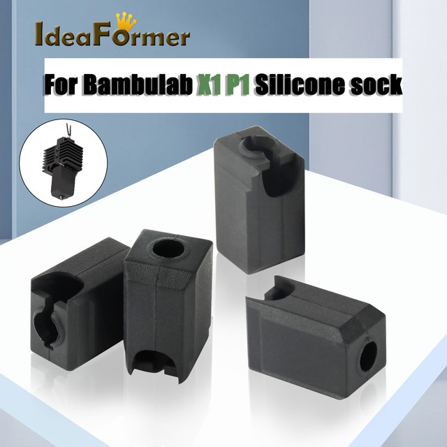 Bambu Lab Silikonsocken für Hotend und Extruder, hochtemperaturbeständig und verschleißfest, Schwarz - Bild 1