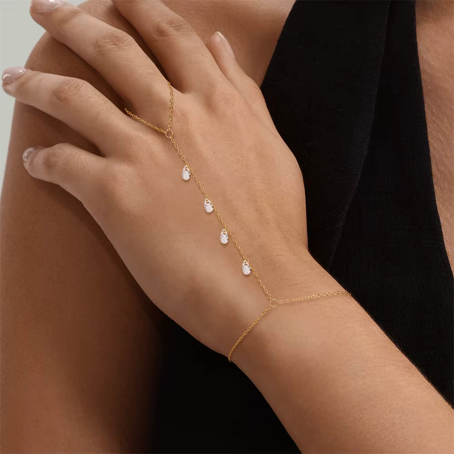 CANNER Handkettenarmband, 925 Sterlingsilber, geometrische CZ, Damen - Bild 4