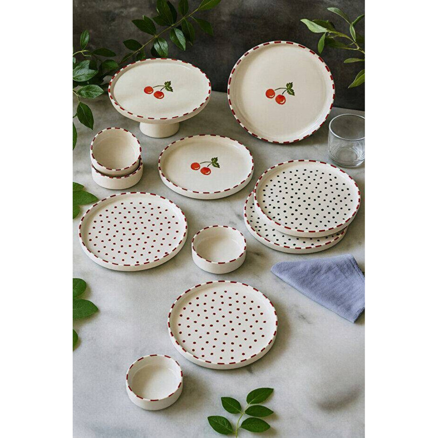 HermiaConcept Frühstücksservice aus Keramik in Beige, 11-teilig - Bild 3