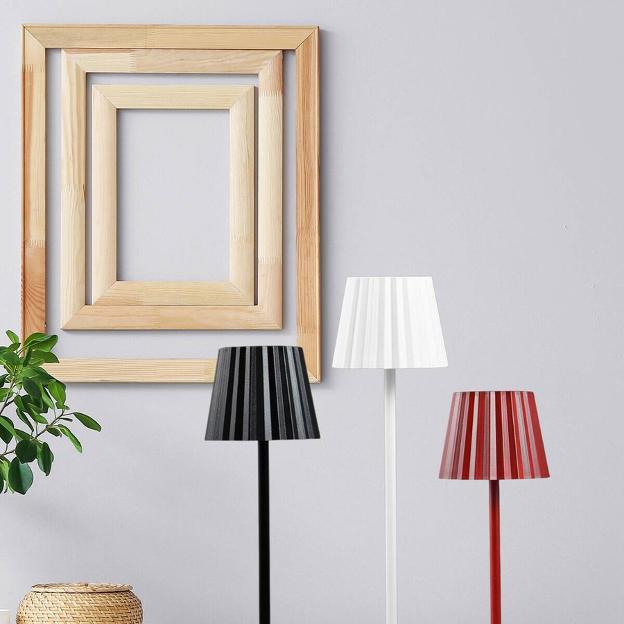 BERGNER LED-Tischleuchte Maroon in Rot, dimmbar und wiederaufladbar, B/H: 11,6 x 38 cm - Bild 2
