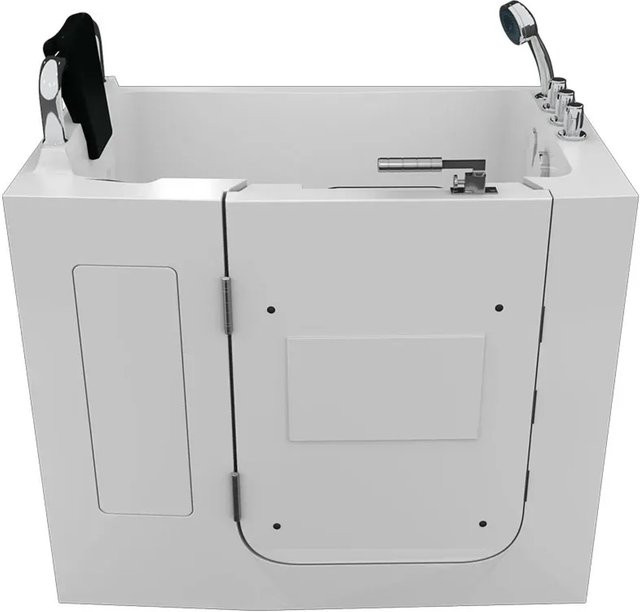 AcquaVapore Sitzbadewanne für Senioren mit Tür in Weiß, B/T: 110 x 68 cm - Bild 1