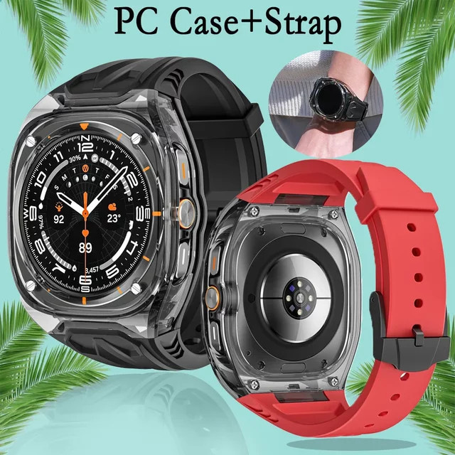 Sportarmband und Schutzhülle für Samsung Galaxy Watch Ultra 47 mm, Silikon - Bild 1