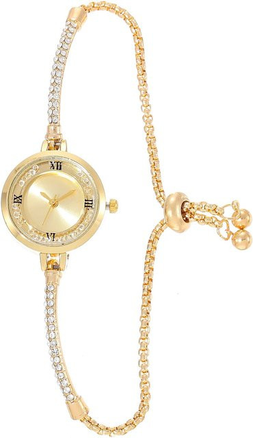 Armbanduhr Edelstahl, Gold, Quarz, Damen - Bild 1