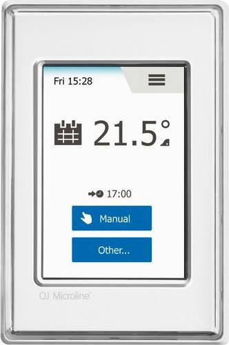 OJ Electronics OCD6 Fußbodenregler Unterputz mit Display in Weiß - Bild 1