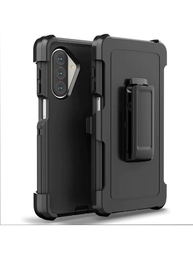 Stoßfeste Armor Box Handyhülle für Samsung Galaxy A16 A26 A35 A36 A55 A56 A57 A17 A07 A37 in Schwarz und Rot mit Clip-Halterung - Bild 5