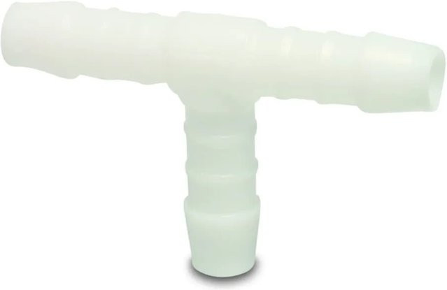 Klasebo Schlauchverbinder T-Stück aus Kunststoff in Weiß für 4mm Schläuche - Bild 1
