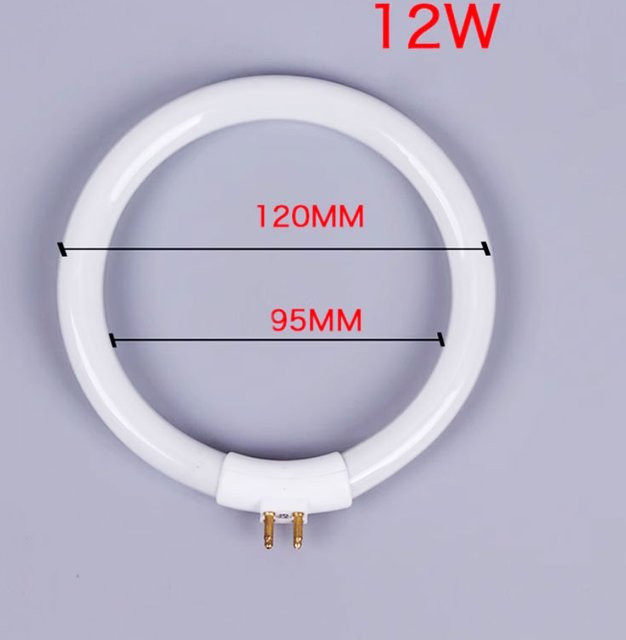 SRATE Fluoreszierende Ringlampe T4-Röhre in Weiß mit 12W und 120mm Durchmesser - Bild 1