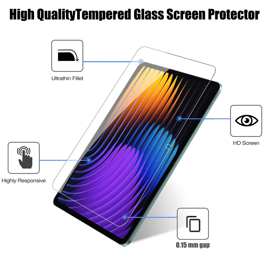 2er-Pack Panzerglas Schutzfolie für Xiaomi Pad 7 Pro, Pad 6 und Pad 6s Pro, transparent - Bild 2