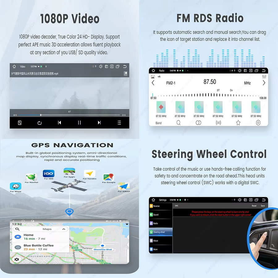 MEKEDE Auto-Multimedia-Player mit 10,26 Zoll Display-Touchscreen für Audi A3 8P S3 RS3 2003–2012, Stereo-System mit kabellosem CarPlay und Android Auto, Schwarz - Bild 3