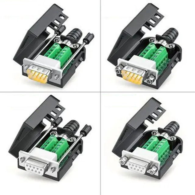 DIVEDEER DB9-Stecker RS232 RS485 D-SUB-Klemmen als Breakout-Stecker für 21–24 AWG-Draht, lötfrei, männlich oder weiblich - Bild 1