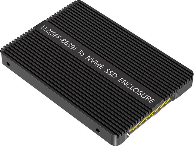 T.F.SKYWINDINTL M.2 NVMe zu U.2 SFF-8639 2,5 Zoll SSD Adapter mit Wärmeleitpad in Schwarz - Bild 1