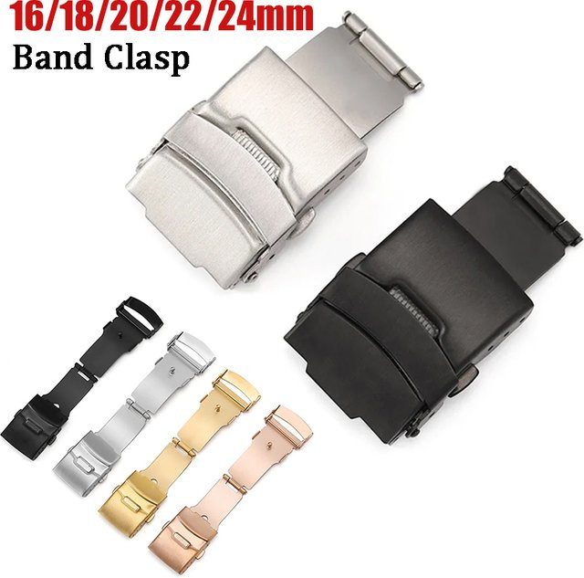 CHIICSMART Uhrenarmband-Verschluss Faltschließe, Edelstahl, Silber, Unisex - Bild 1