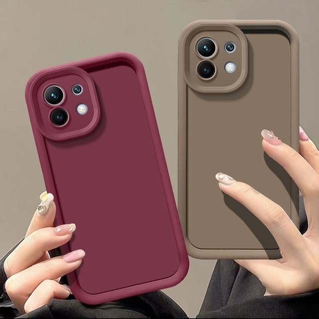 Xiaomi 11 Lite 5G NE Schutzhülle in Rot mit mattem Soft-Cover Design - Bild 1