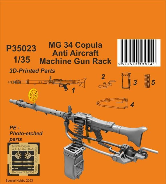 CMK MG 34 Copula Anti Aircraft Machine Gun Ralk, 2-teiliges Set - Bild 1