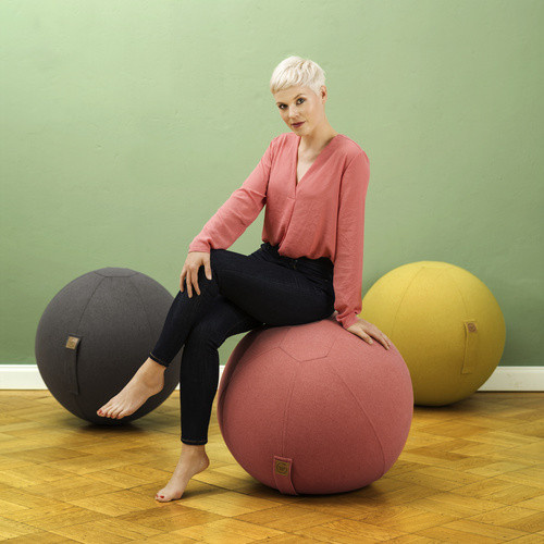 Sitting Ball Sitzball FELT aus Polyester in Blau mit Ø 65 cm - Bild 4