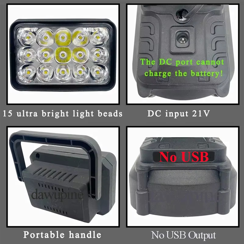 Makita LED Arbeitslampe und Taschenlampe für 18V Li-Ion Akkus in Schwarz und Weiß - Bild 3