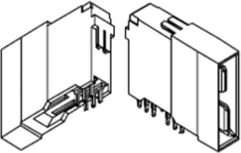 Molex Stiftgehäuse-Platine mit einem Rastermaß von 0,13 mm (755615000) - Bild 1
